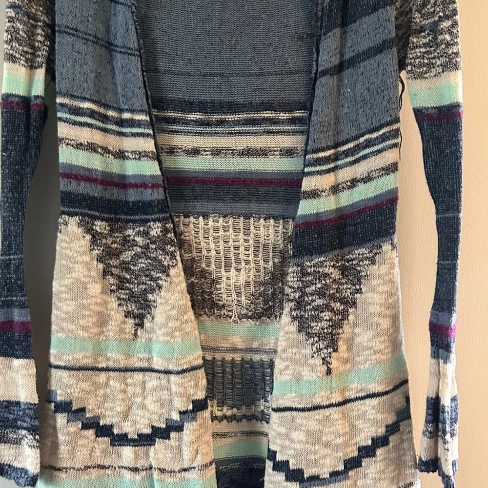 Mudd multicolored lightweight cardigan